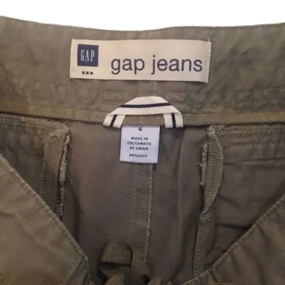 Gap Jeans Khaki Green Shorts Size 6 - Picture 3 of 3
